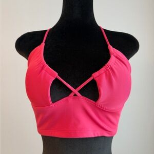 HIIT Bralette with Ruche Detail in Pink